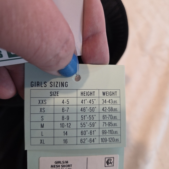 DSG Girls' Mesh Mid-Rise Shorts with White Stripes - Black Medium Sports New - Picture 6 of 10